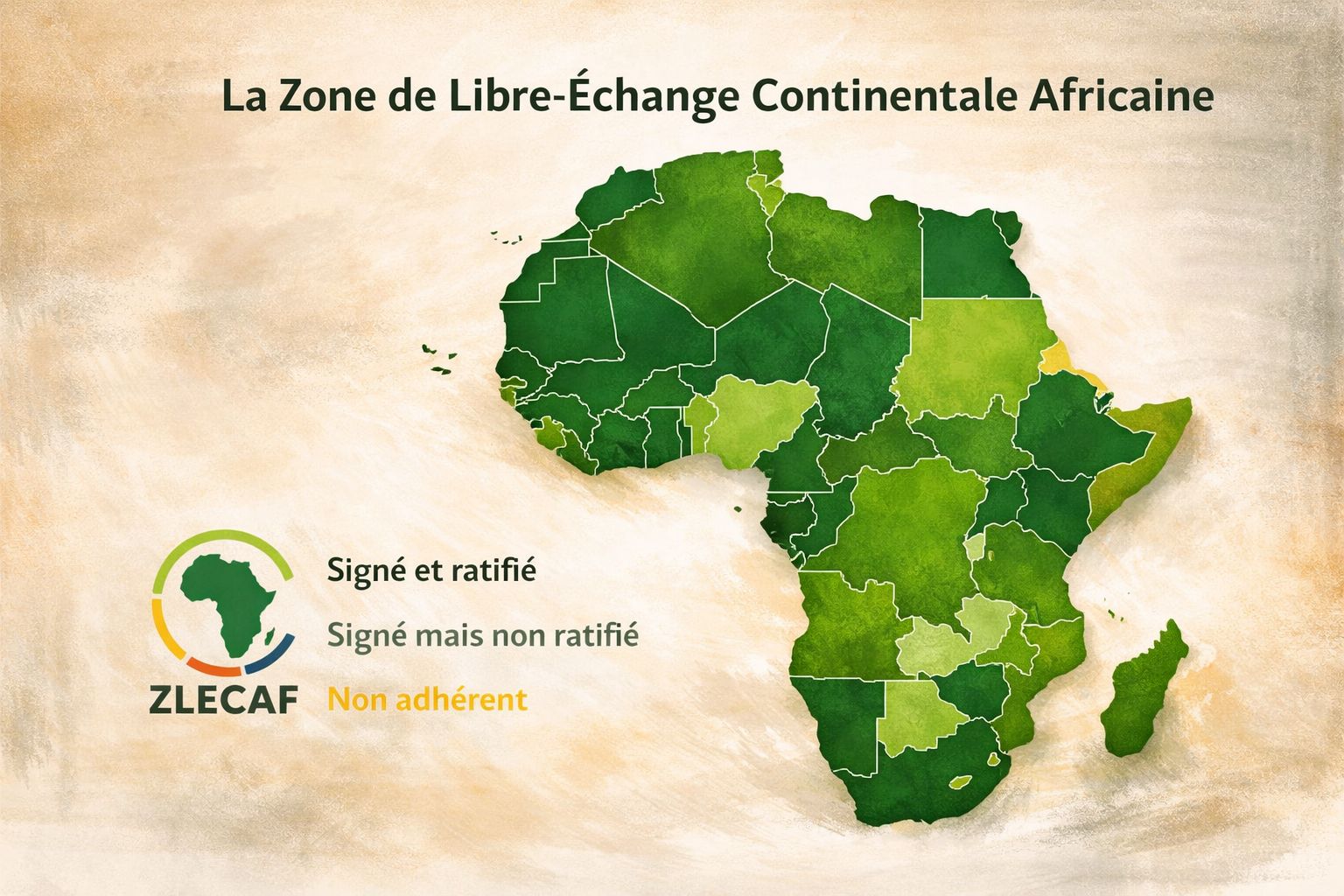 La Zone de libre-échange continentale africaine (ZLECAf) est un projet majeur de l'Union africaine
